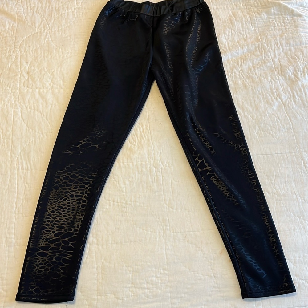 Leopard Print Fleece Lined Leggings size M/L